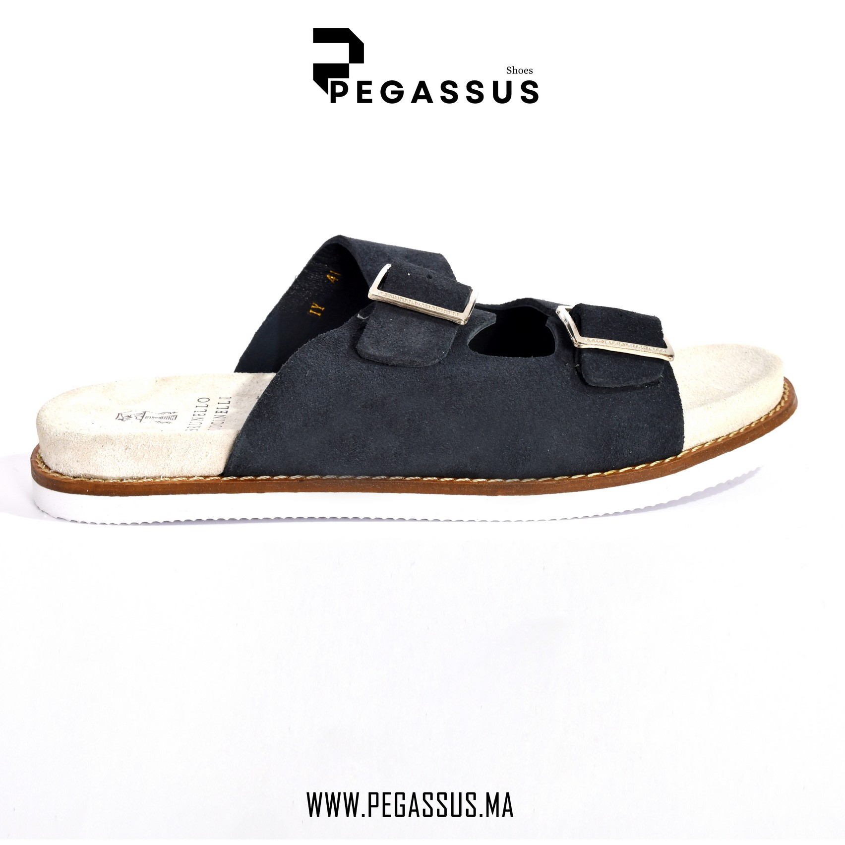 Washed suede urban slides