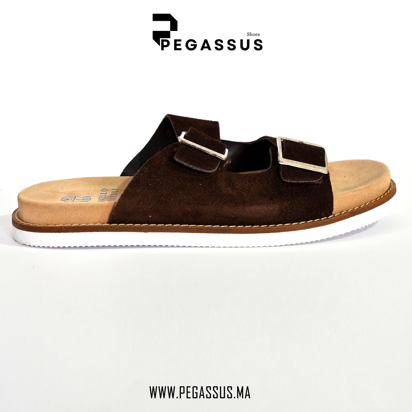 Washed suede urban slides